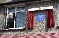 Brian May attends the unveiling of an English Heritage Blue Plaque, commemorating where Freddie Mercury lived on September 1, 2016 in Feltham, England.